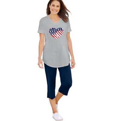 heather grey americana heart
