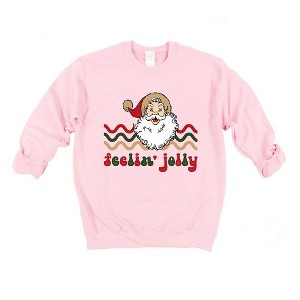 Simply Sage Market Women's Graphic Sweatshirt Feelin' Jolly Stripes - 1 of 4
