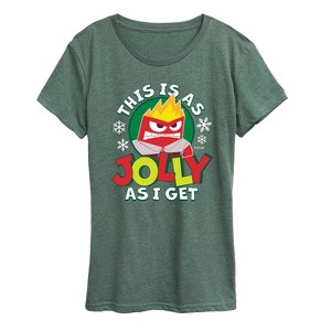 Women's - Inside Out 2 - Anger This Is As Jolly As I Get Short Sleeve Graphic T-Shirt - 1 of 4