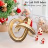 Aoibox Modern Gold Geometric Sculpture Knot Home Accent Decor, Multi-Angle Statue for Living Room Bedroom Office Desk Bookshelf Coffee Table - 3 of 4