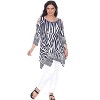 Women's Plus Size Antonia Cold Shoulder Tunic with Pockets - White Mark - 2 of 3