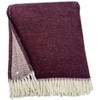 HomeRoots 55" X 70" Plum And White Cotton Blend Woven Chevron Plush Throw Blanket with Fringe - 4 of 4
