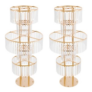 YIYIBYUS 5 Tier Flower Stands, 2PCS Flower Stands, Crystal Flower Stands - 1 of 4