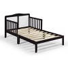 NicBex Twin Size Simple Wood Toddler Bed with Wooden Curved Headboard & Safety Rail,Cute Platform Bed for Kids Room - 2 of 4