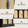 59” Sideboard Buffet Cabinet with 4 Rattan Doors, Modern Console Table Accent Coffee Bar Cabinet for Living Room, Kitchen, Dining Room - 4 of 4