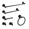 Wall-Mounted 6-Item Towel Rack Collection for Bathroom: Space-Efficient & Stylish Storage Solution - 2 of 4