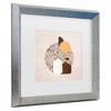 Trademark Fine Art - Emel Tunaboylu  Beyaz Ve Kahverengi Saksili Terazzo Matted Framed Art - 3 of 4