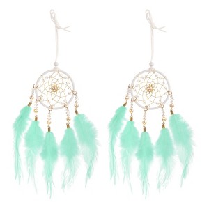 Unique Bargains Small Handmade Macrame Dream Catchers for Home Decoration 2 Pcs - 1 of 4