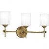 Quoizel Lighting Aria 3 - Light Vanity in  Weathered Brass - 3 of 4