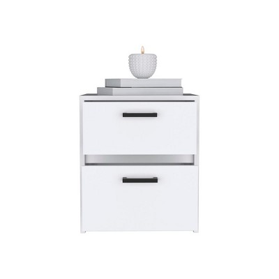 NicBex Nightstand with Drawers,Modern Side Table with Storage Space and Wood Frame,Bedside Table for Bedroom,Living Room