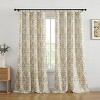 HLC.ME Clara Floral Damask Patterned Window Back Tab Rod Pocket Curtains - Light Blocking Darkening Window Panels, Set of 2 - 3 of 4