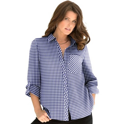 Roaman's Women's Plus Size Frankie Plaid Shirt