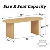 Wooakway 30"H Modern Wood Dining Table Kitchen Table Conference Table Gaming Table with Double Pedestal Black/Natural Wood - 4 of 4