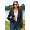 V For City Women's Crochet Knit Bell Sleeve V Neck Open Front Cropped Cardigan Sweaters - 2 of 4