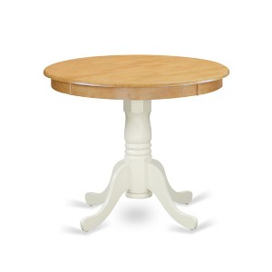 East West Furniture, Dining Table Oak & Linen White, ANT-OLW-TP - 1 of 3