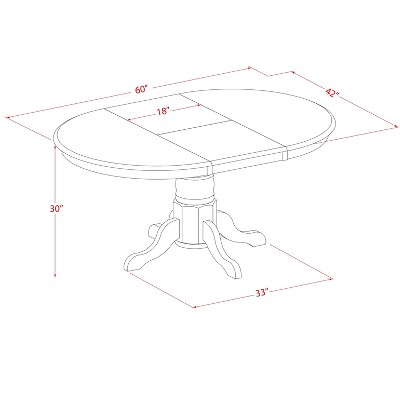 Contemporary Round Wood Extendable Dining Table in Saddle Brown