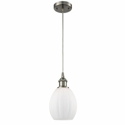 Eaton - 1 Light Cord Hung Mini Pendant In Industrial Style-9.5 Inches Tall and 6 Inches Wide