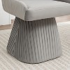 SEYNAR Modern Velvet 360 Degree Swivel Armless Dining chair Set of 6 - 4 of 4