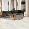 vidaXL Garden Sofa Set Grey PE rattan 13 Piece Set Modular - 2 of 4