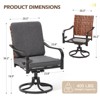 EROMMY Outdoor Dining Chairs Set Of 2, Heavy Duty Swivel Patio Chairs With Thickened Cushions, Metal Patio Chairs Gentle Rocker For Outside - 2 of 4