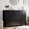 Modern 7 Drawer Dresser for Bedroom, 54" Wide Wooden Dressers with Large Storage,Handleless Chest of Drawers TV Stand for Living Room & Hallway - 4 of 4