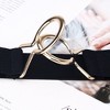 Anna-Kaci Women's Stylish Elastic Waist Belt with Golden O - Ring Buckle - 3 of 4