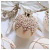 12PCS 3.15 Inch Shatterproof Christmas Ornaments - Velvet Flocked Painted Plastic Balls - 2 of 4