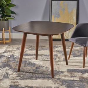 NicBex Modern Rectangle Dining Table,Kitchen Table with MDF Tabletop and Wood Legs for 2/4 Seaters,Walnut/Black Walnut/Brown - 1 of 4