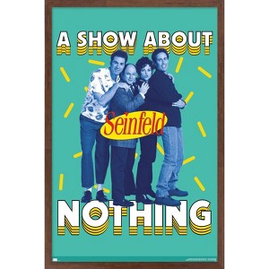 Trends International Seinfeld - A Show About Nothing Teal Framed Wall Poster Prints - 1 of 4