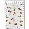 Sweet Jojo Designs Boy Fitted Crib Sheets Set Country Western Taupe Brown and Cream 2pc - 2 of 4