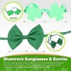 4E's Novelty St. Patrick's Day Glow-in-the-Dark Set: Suspenders, Shot Glass, Shamrock Glasses, Bowtie. Perfect Accessories for Leprechaun Costumes - 4 of 4