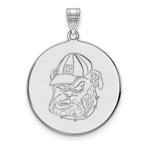Black Bow Jewelry 14k White Gold Georgia Bulldogs NCAA Extra Large Pendant - 1 of 3