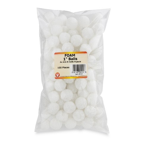 Juvale 100 Pack 1-inch Polystyrene Mini Foam Balls For Kids Arts And  Crafts, Home Party, Small Classroom Spheres : Target