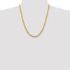 Black Bow Jewelry Men's 6mm 10k Yellow Gold Diamond Cut Solid Rope Chain Necklace - 2 of 4