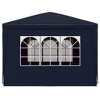 vidaXL Blue Party Tent - Outdoor, UV & Water Resistant, Polyethylene Material, Robust Rust-Resistant Steel Frame, Decorative Windows - 4 of 4