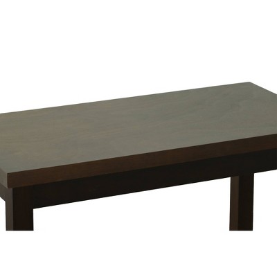 Espresso Wood Counter Height Bar Table with Thick Top