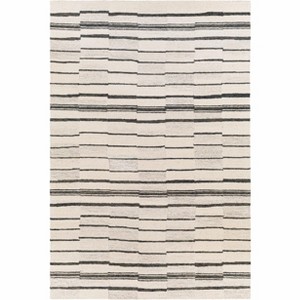 Hauteloom Moorebank Black Striped Wool Rug - 1 of 4