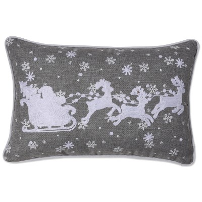 Indoor Skyline Christmas Lumbar Pillow Rectangular Throw Pillow