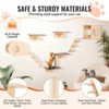 VEVOR Wall Mounted Cat Shelves, Cat Wall Shelves and Perches with Jumping Boards,  Cat Beds, Hammocks & Cat Tree, Cat Furniture, Brown - 4 of 4