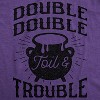 Womens Double Double Toil And Trouble T Shirt Funny Halloween Witch Tee - Crazy Dog Women's T Shirt - 2 of 4