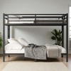 Metal Queen over Queen Bunk Bed with Ladders and Guardrails, Heavy Duty Space-Saving Frame with 20 Slats, No Box Spring Needed for Teens Adults - 4 of 4