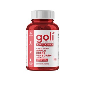 Goli Nutrition Apple Cider Vinegar Sugar Free Dietary Supplement Vegan Gummies - 60ct - 1 of 4