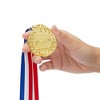 Juvale 12 Pack Swimming Medals with Ribbons for All Ages, Gold Medals for Awards, 2 Inch Diameter with 15 Inch Ribbon Loop - 3 of 4