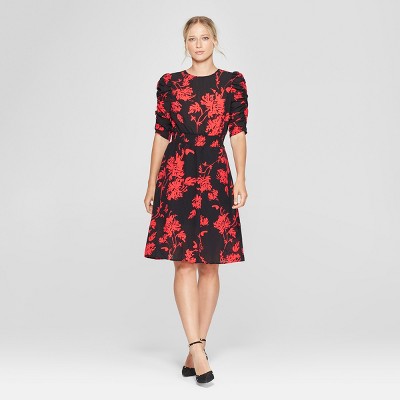 target red floral dress