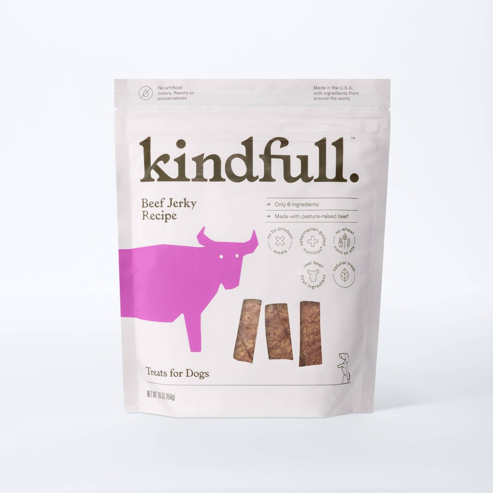 Photos - Dog Food Pasture Raised Beef Jerky Recipe Dog Treats - 16oz - Kindfull™