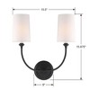 Crystorama Lighting Sylvan 2 - Light Sconce in  Black Forged - 3 of 4