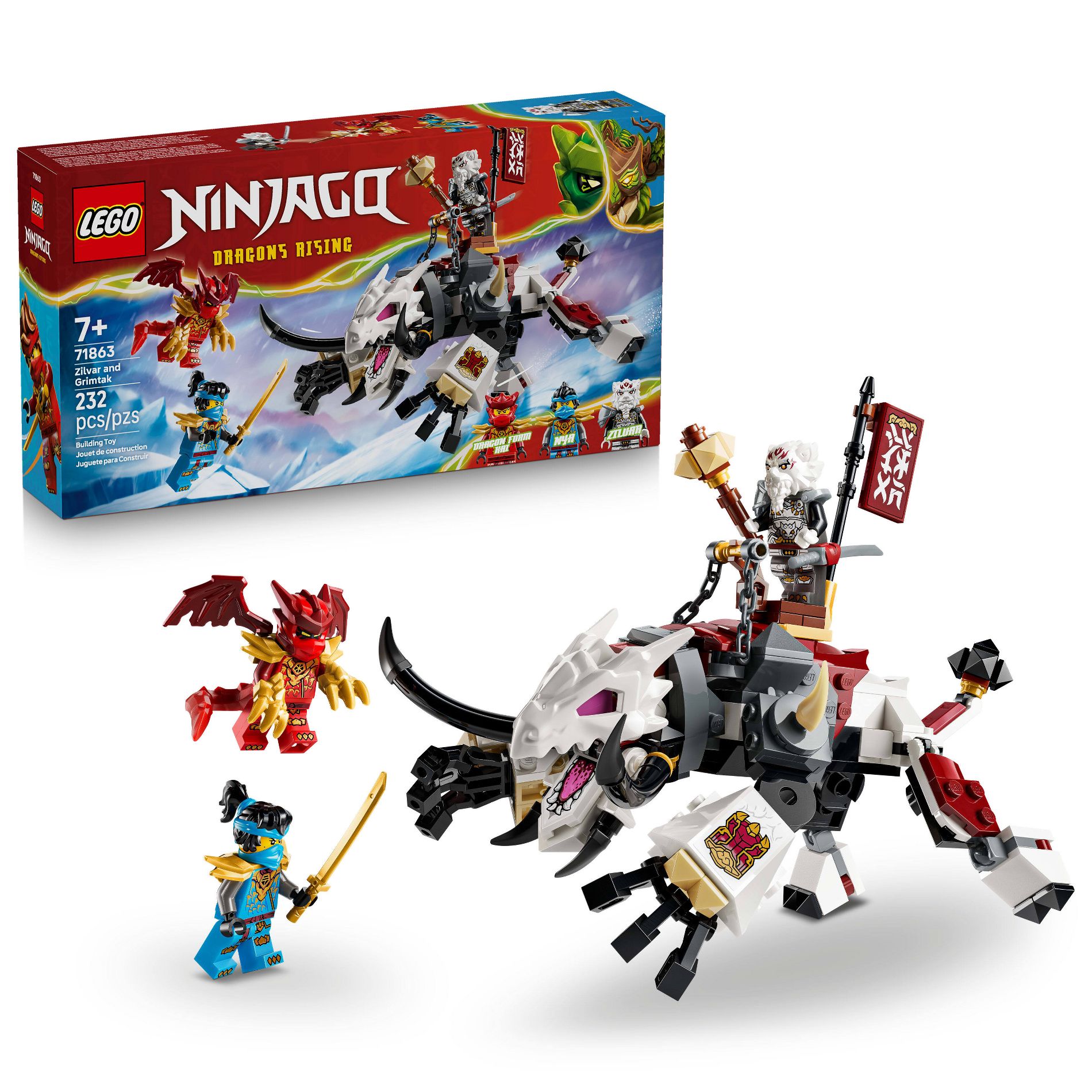 LEGO NINJAGO Zilvar and Grimtak the Dragon Beast 71863