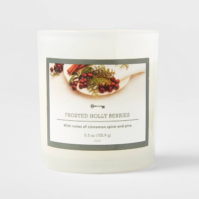 5.5oz Glass Jar Nordic Holly Berry Candle - Threshold™