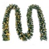 Swtroom 18ft Christmas Garland 50 LED Lights Pre-Lit Artificial Xmas Garland Snow Flocked Wall Christmas Decorations - 3 of 4