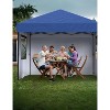 10x10 Pop Up Canopy with 3 Sidewalls - Easy Up Camping Tent with One Button Push Setup for Deck, Garden, Sports, Beach, Party - 2 of 4